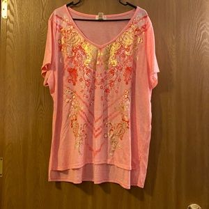 Pink Patterned Top